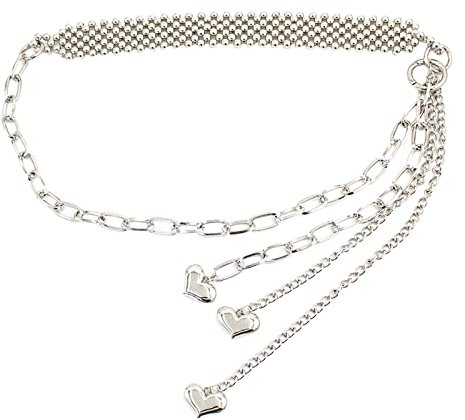 Dünnen Gürtel mit schnalle Damen Stretchgürtel Frauen Haken Anpassung Taille Metallschnur Dekorative Kleid Taille Kleine Duft Dünne Gürtel Süße Kette Blaue Damen Schmaler Gürtel Modisch Stoffgürtel