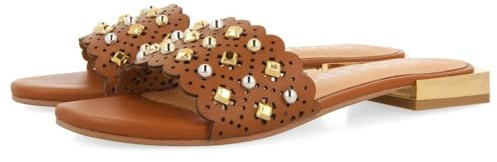 GIOSEPPO Sandalias Tipo Pala Color Cuero con Adornos DE TACHAS para Mujer LABIN