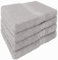 NatureMark 4er Set Handtuch 50x100cm, Frottee Handtücher, 100% Baumwolle, Silber grau