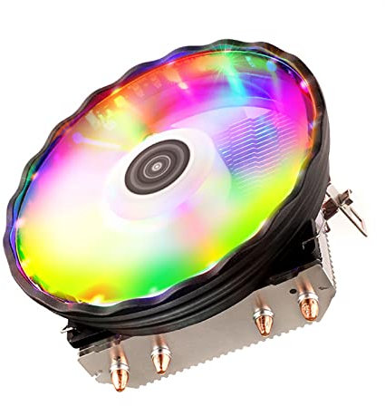 MHADBKH CPU Cooler 2/4 Heat Pipes 4 Pin PWM RGB Cooling Fan PC Radiator for LGA 1150 1151 1155 1200 1700 2011 X79 X99 AM3 AM4