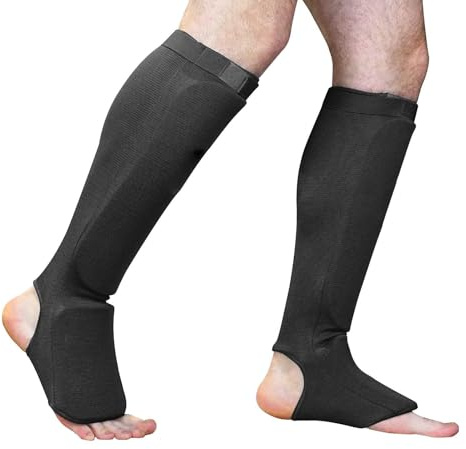 Espinilleras de Kickboxing - Espinilleras Muay Thai - Protección de pies para Kickboxing | Protector Acolchado para Artes Marciales, Entrenamiento MMA, Combate, Kickboxing y sparrin