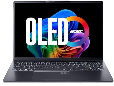 Acer Swift Go 16 AI OLED (SFG16-61-R5CB) KI Laptop, Copilot+ PC, 16 WUXGA+ OLED 120Hz Display, AMD Ryzen Al 7 350,. 32 GB RAM, 1 TB SSD, AMD Radeon 860M, Windows 11, QWERTZ Tastatur, grau