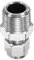 sourcing map Compression Fitting 8mm Tube OD x 1/2 NPT Male Thread Stainless Steel Straight Coupler Adapter Compression Tube Pipe Fitting Connector for Oil Gas Water