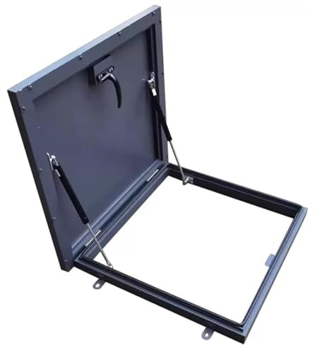 Botola di accesso al tetto commerciale, botola in acciaio zincato verniciato a polvere per tetto di manutenzione, coperchio di accesso di emergenza, coperchio per testa di pozzo, copertura,100x100cm