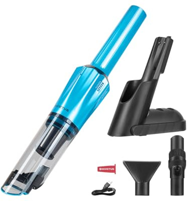 Genius Invictus One Prestige - Juego de aspiradoras de mano con batería, 9 unidades, potencia de aspiración 12000 Pa, estación de carga, filtro HEPA, boquillas combinadas, cepillo para pelo de