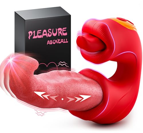Toendi G Spot Vibrator Tongue Toy for Women - Tongue Vibrators Women Sex Toys with 10 Thrusting & 10 Licking Vibration Modes for Clitoral Stimulation Adult Toys for Female Couples Sex Toy