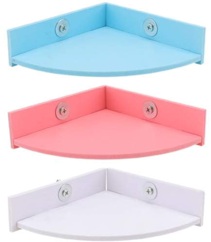 VALICLUD Lot de 3 Plateformes d'escalade pour Petits Animaux Planches pour Cage à Cobaye en Plastique Résistant Couleurs Assorties Rose Bleu Blanc Accessoires pour Hamster et Cobaye