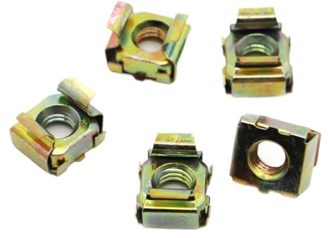 Dado a gabbia imperdibile Dadi quadrati in acciaio al carbonio zincato for gabbia elastica for carte M4-M12(M6 10pcs)