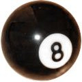 Supapro - Bola de billar (5,1 cm), diseño de número 8