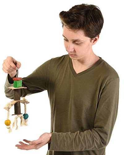 HappyBird | Vogelspielzeug New Double Ball - ca. 17 x 6 x 30 cm