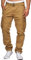 Indicode Herren William Cargohose aus Baumwolle m. 7 Taschen inkl. Gürtel | Outdoorhose Amber, L