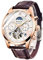 Gute Mens Watches Chronograph Men Designer Automatic Mechanical Skeleton Wrist Watches Leather Watches Self Winding with Week Function