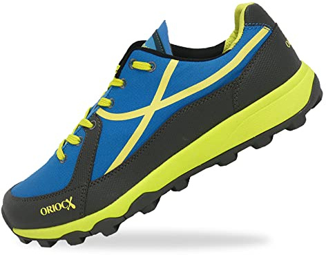 Oriocx Sparta - Zapatillas de Trail Running Apta para canicross y Carreras de obstáculos Unisex - Azul Talla 45