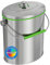 iTouchless Compost Bin Slim 6 Litre Stainless Steel AbsorbX Odour Filter System, Pest-Proof, Titanium Rust-Free Space-efficient Oval Shape Kitchen Countertop Dustbin