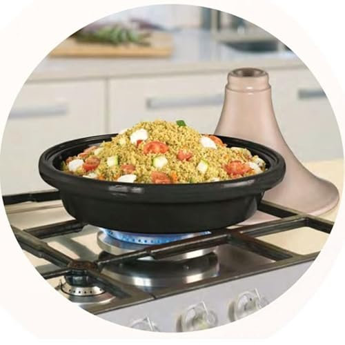 Tajine Mokka aus Feuerpaste – Durchmesser 32 cm – 6 bis 8 Personen