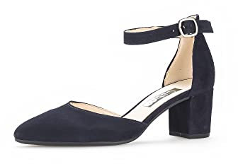 Gabor Damen Riemchen Pumps, Frauen Absatzschuhe,Ausgehschuhe,Abendschuhe,Court Shoes,stöckelschuhe,knöchelriemchen,Atlantik,39 EU / 6 UK