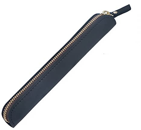 MiOYOOW Étui à Stylo en Cuir, Étui de Protection pour Stylo Rétro avec Fermeture Éclair pour Stylos Plume Crayons