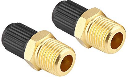 Ll-Ventile, 1/4 NPT auf Schrader-Adapter, Messing-Luftkompressor-Tankfüllventile 1/8, Schrader-Ventil 2 Stück 1/8 NPT MPT Messing-Luftkompressor-Tankfüllventil