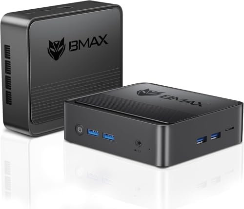 BMAX Mini PC B3 N5095 (fino a 2,9 GHz) 8 GB RAM/256 GB SSD W-11 Pro Mini computer desktop Display doppio schermo 4K Cover push-pull WiFi5/Dual HDMI/USB 3.0/BT4.2 Micro PC Mini computer