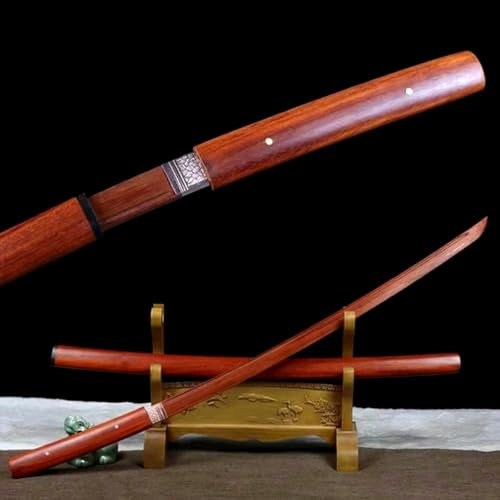 Épées de samouraï en bois d'entraînement de kendo de 101 cm,lame et fourreau en acajou naturel,épée d'entraînement en bois,bokken fait à la main pour cosplay,affichage,décoration,collection,cadeaux