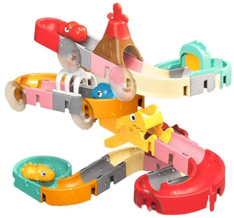 Befeixue Jouet de Glissement d'eau de Baignoire, Piste de Toboggan Aquatique de Bain,Piste de Diapositive de Baignoire pour | Astend TASS Interactive Slippery Bath Toys for Children âgés de 4 à 8 Ans