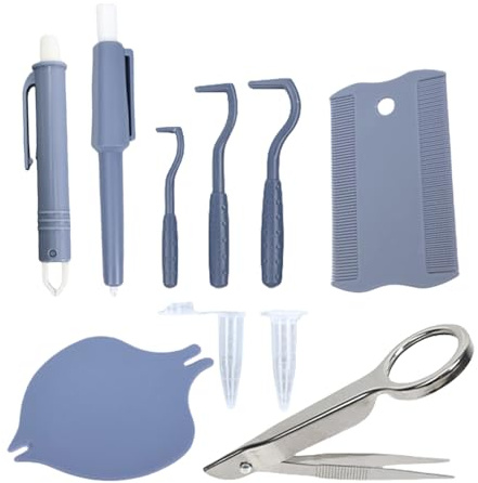 Herramienta para Eliminar garrapatas – Extractor de Multifuncional Pet – Juego de Extractor de garrapatas Ligero, Kit de extracción de garrapatas portátil para teléfono móvil, Limpiador