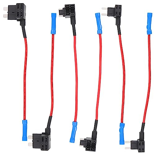 POPETPOP 6pezzi Portafusibili da Collegare per Auto Kit Presa Fusibile Mini Adattatore per Fusibili Filo Terminali Protetti Facile Connessione per Autoveicoli e Camion