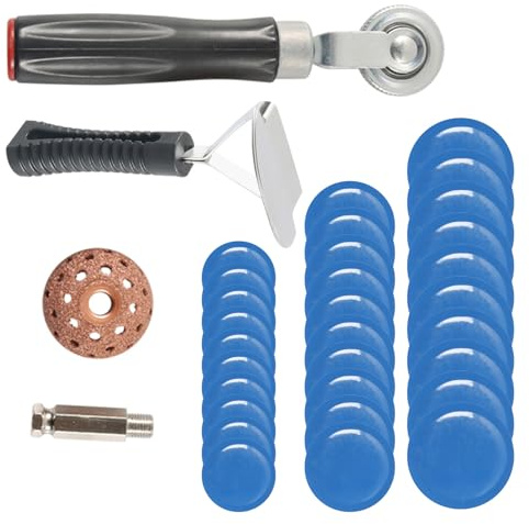 Wsdsgz Heavy Duty 34pc Generale Pneumatico Set Automotive Patch In Gomma Raschietti In Metallo Per Emergenze Piane Utilizzare Piccolo Kit di Riparazione Foratura Con Rullo