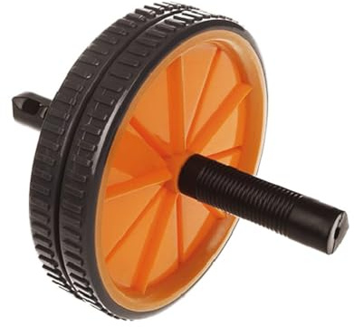 G5 HT SPORT [Roue double abdominale avec poignées antidérapantes] rouleau abdominal core entraîneur ab roue entraînement maison gym dos épaules bras compact prise sûre stable (noir/orange)