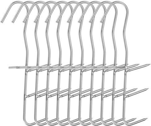 QUARKZMAN 6 Stück 20cm Ausländer 304 Edelstahl Räucherhaken Fleischhaken Fleischerhaken Fischhaken zum Räuchern Räuchern Zubehör für Fleisch