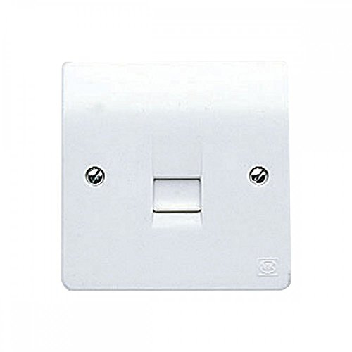 MK Logic Plus K427WHI 1-Gang Secondary Telephone Socket, Standard White