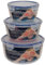 Maturi Food Storage Containers Set of 3 with Airtight Lids, BPA Free, 0.7L-1.8L