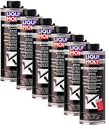 6X LIQUI Moly 6112 Unterbodenschutz Bitumen schwarz Dose Unterboden-Schutz 1L