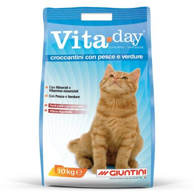Vitaday croccantini gatto al pesce Mangime completo per gatti con pesce e verdure. 1pz x 10kg