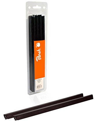 Peach Rieles de sujeción – A4 – 6 mm – 20 hojas – 100 unidades – negro – PBS406-02
