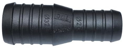 1, 2, 3, 5 oder 10 Schlauchverbinder 32 mm auf 25 mm gerade reduziert PA GF30 schwarz (2)