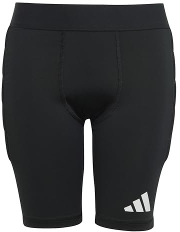 adidas Unisex Kinder SQUADRA25 Padded Goalkeeper Short Tight Kids, Black/White, 11-12 Years