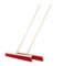 2 Stück Straßenbesen 60 cm mit Stiel 150 cm Holz draußen Gartenbesen Industriebesen Robuster Outdoor Besen mit Stabilen Borsten für Hof Garten und Gehwege (60cm + Stiel 150cm)