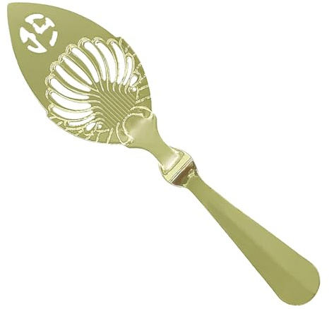 Absente Cuillère | Cuillère d'absinthe avec design creux | Outil de bar de cuisine Fontaine à absinthe en acier inoxydable 304, motif creux à fente pour fête traiteur buffet 16,5 x 4,1 cm