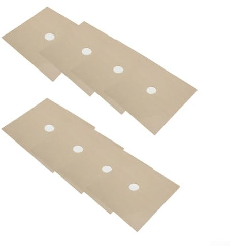 Protezioni reversibili per piano cottura a gas per una facile manutenzione e pulizia (8 pezzi, beige)