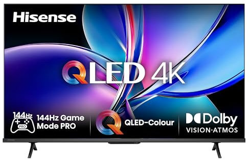 Hisense 50E7Q PRO Fehrnseher,50 Zoll, 4K UHD QLED, Smart TV,144Hz Game Mode PRO,Filmaker Mode, AMD FreeSync Premium,AI HDR Upscaler,Dolby Vision IQ,Dolby Atmos,Sprachsteuerung [2025]