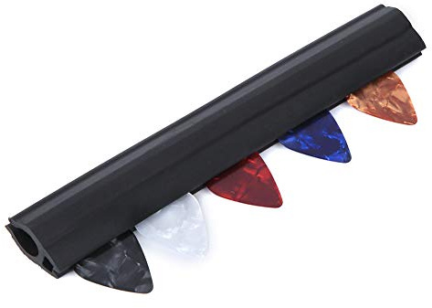 ZJchao Porta Plettro per Chitarra, Compatibile con Tutti i Supporti per Microfono Standard con 5 Plettri per Chitarra a Colori Casuali per Spettacoli Sul Palco