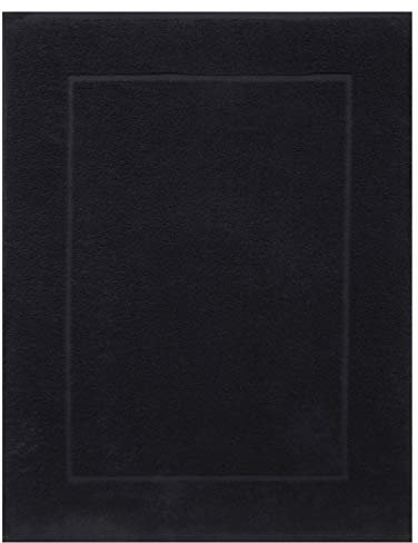 Betz Badvorleger Premium 50×70 cm – Badematte aus 100% Baumwolle (ca. 650 g/m²), saugstark & pflegeleicht, waschbar bis 60 °C, trocknergeeignet – beidseitig nutzbar Farbe schwarz