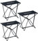 PEARL Fusshocker Campingstuhl: Kompakte Beinauflagen, 27 cm Höhe, 3er-Set (Klappstuhl mit Beinauflage, Campingstuhl mit Beinauflage, Picknick)