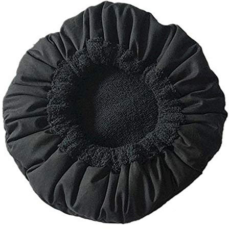 Deep Conditioning Heat Cap, WooyMo Microwavable Heat Cap for Steaming, Heat Therapy for Hair, Microfiber Cotton, Flaxseed Interior (Purple/Black)