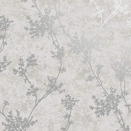 Holden Decor Obsidian Chevril Taupe Wallpaper 75952 - Metallic Foliage