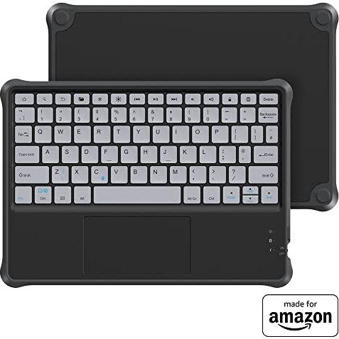 Made For Amazon Kids Wireless Bluetooth Keyboard | Black, for Fire HD 10 Kids and Kids Pro tablets