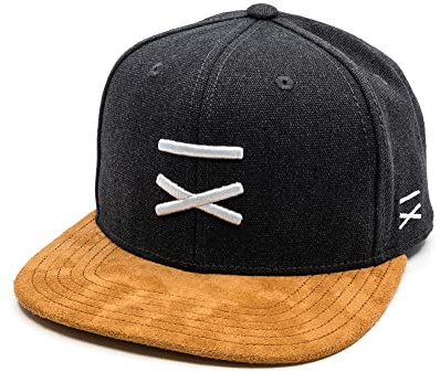 Hand und Feuer Snapback Cap Classic Dunkelgrau Canvas XL