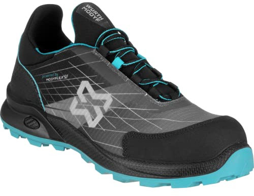 WÜRTH MODYF Sicherheitsschuhe Triton S3 HRO HI CI SRC schwarz/blau – Arbeitsschuhe für Herren und Damen, durchtrittssicher und rutschhemmend - Größe 47