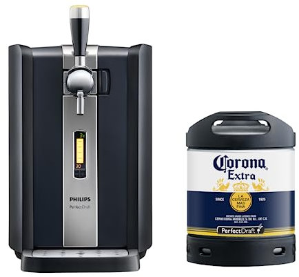 PerfectDraft Phillips Machine Home Beer Cooler and Dispenser System HD 3720/25 and Corona Extra Keg